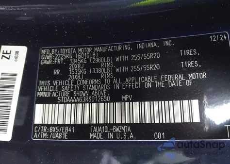 2024 Lexus Tx 350 Premium z USA, uszkodzony, nr VIN 5TDAAAA63RS012650